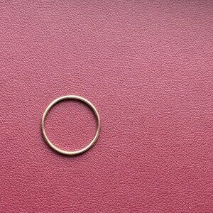 9 ct yellow gold 1mm wide whisper thin stacking band, size 5.5